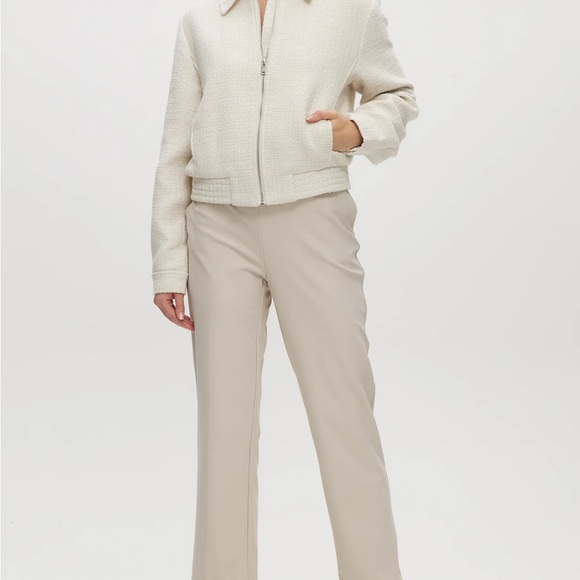 Joie Cream Cropped Jacket with Structured Silhouette - Picture 3 of 12